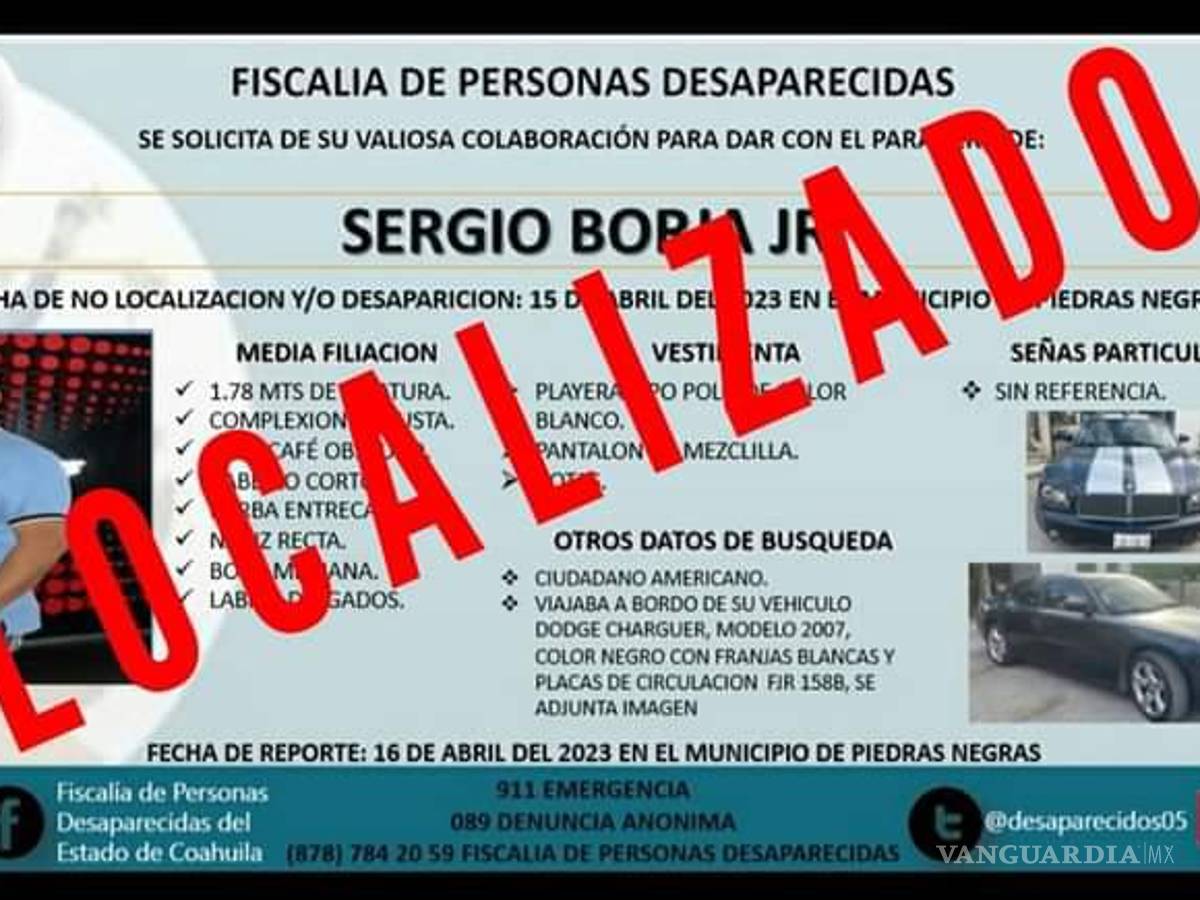 $!Liberan a hijo de exdiputado de Tamaulipas reportado como desaparecido en Coahuila