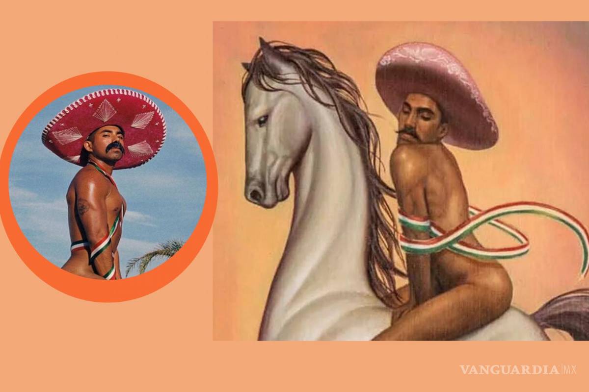 Recrea fotógrafo mexicano pintura de ‘Zapata Gay’ y desata comentarios en redes