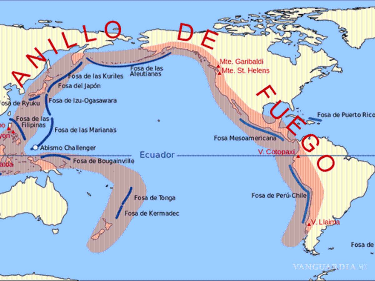 $!Erupción de Krakatoa genera reacción en cadena en 15 volcanes del Cinturón de Fuego; entre ellos el Popocatépetl