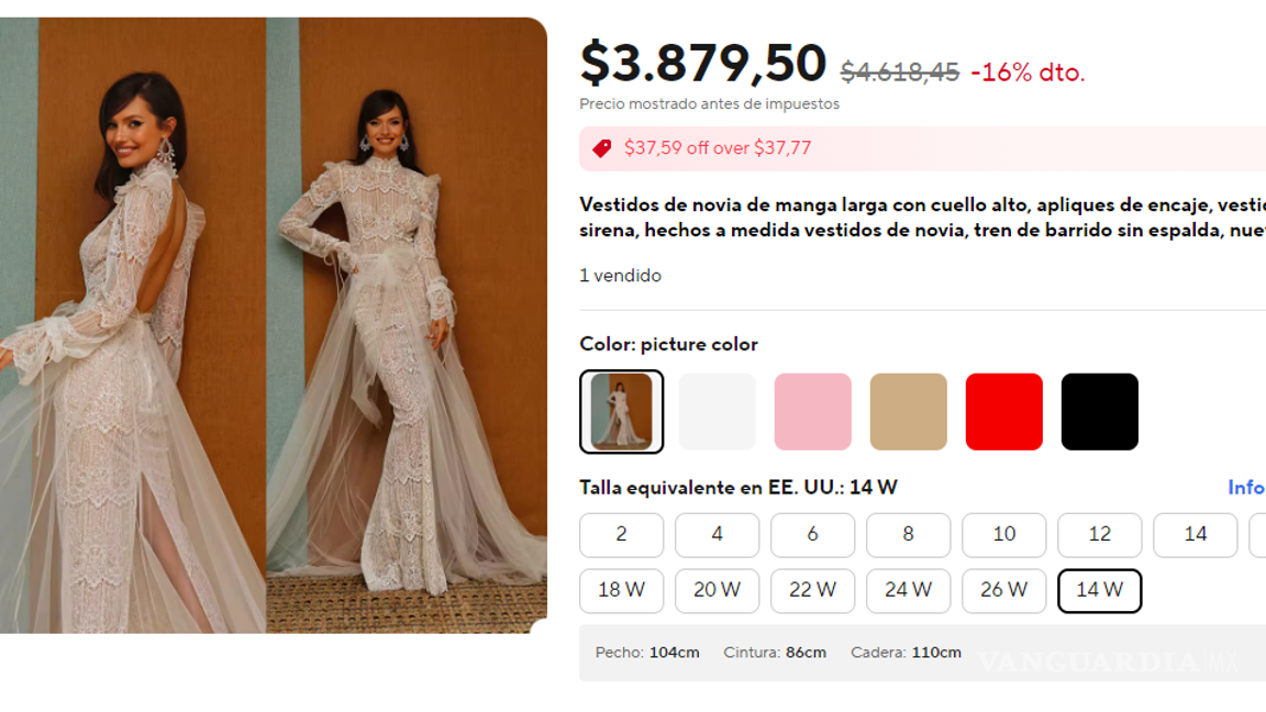 $!Vestido de novia de Ángela Aguilar es encontrado en AliExpress por este módico precio