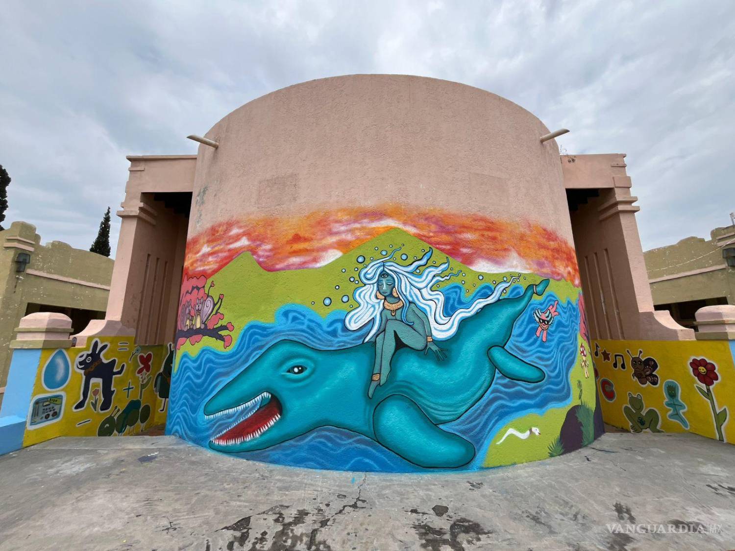 $!Diosa del Agua. Pat Galo y alumnado primaria Álvaro Obregón. 2025. Categoría: Naturaleza. Primaria Álvaro Obregón.