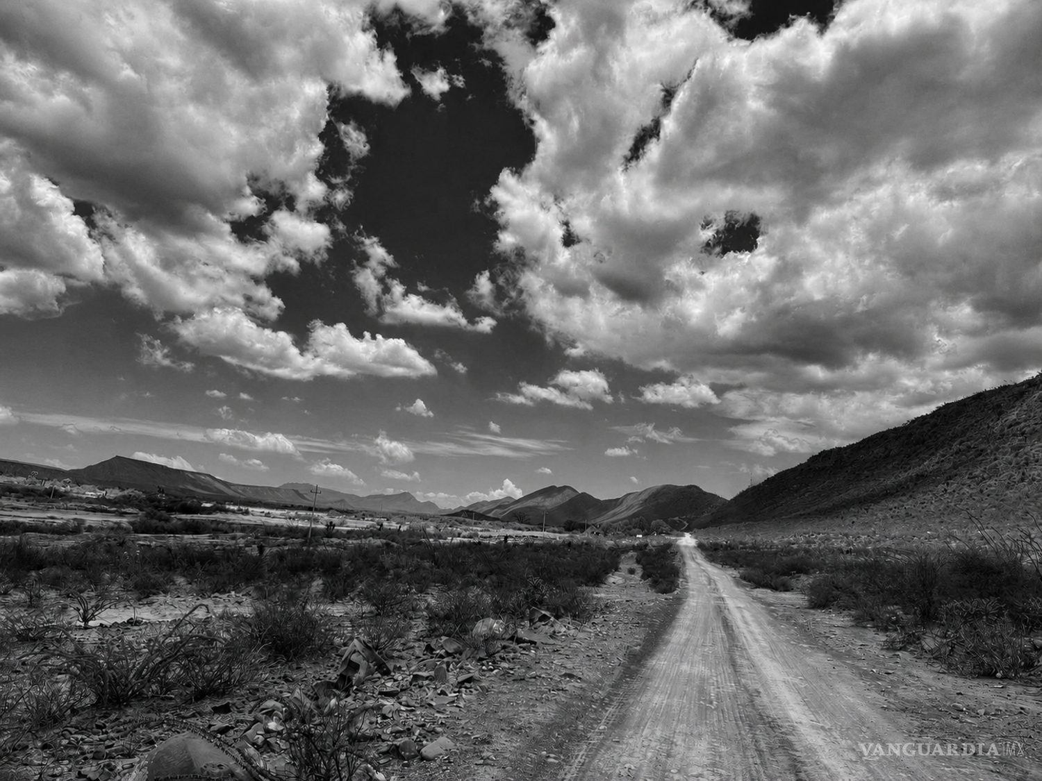 $!El camino hacia el rancho abre con el mismo silencio que atraviesa la historia de Tivo: tierra, cielo y un horizonte donde quedarse también puede ser una forma de resistencia. Una estampa que refleja la piel menos citadina de Coahuila, quizá una más honesta.