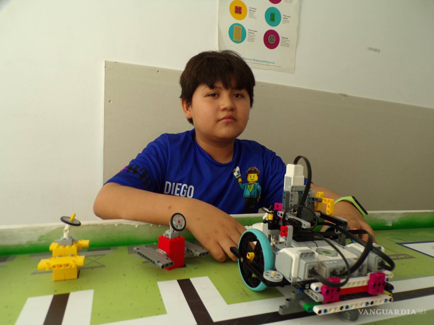 $!Diego, de nueve años, confía en su robot para lograr el triunfo.