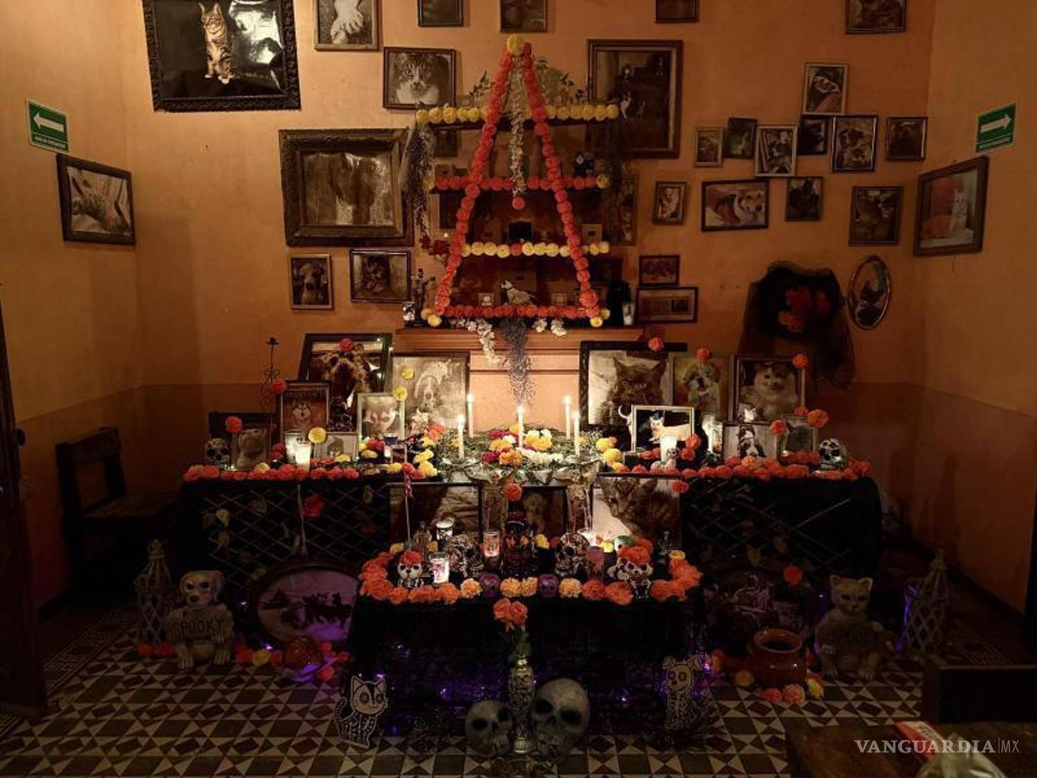 $!Paola Salazar, encargada del altar de Oniria, inicia el montaje el 24 de octubre, siguiendo la creencia de que los animales abren el camino para las almas el 1 de noviembre.