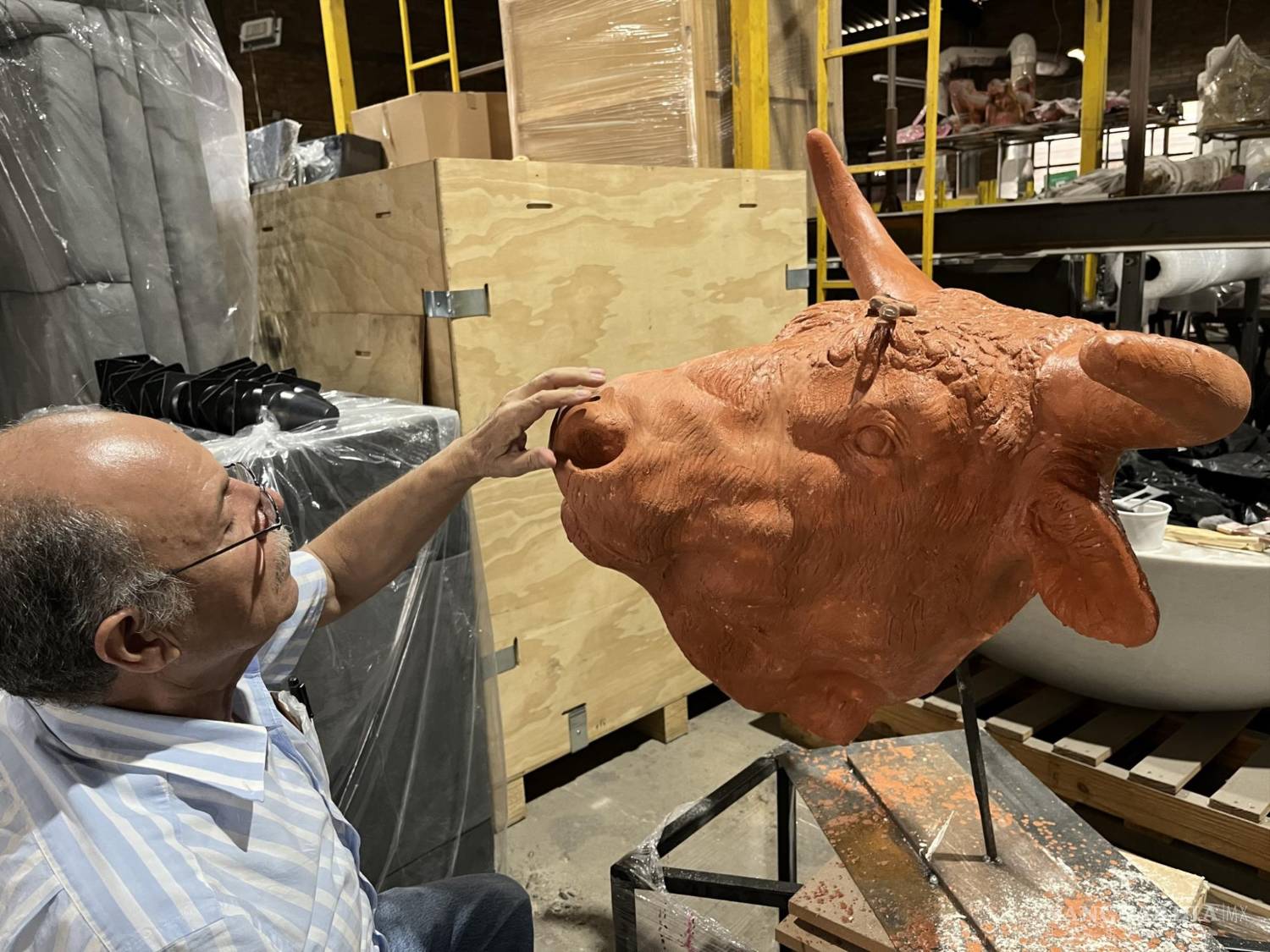 $!Las piezas fueron recubiertas de plastilina.