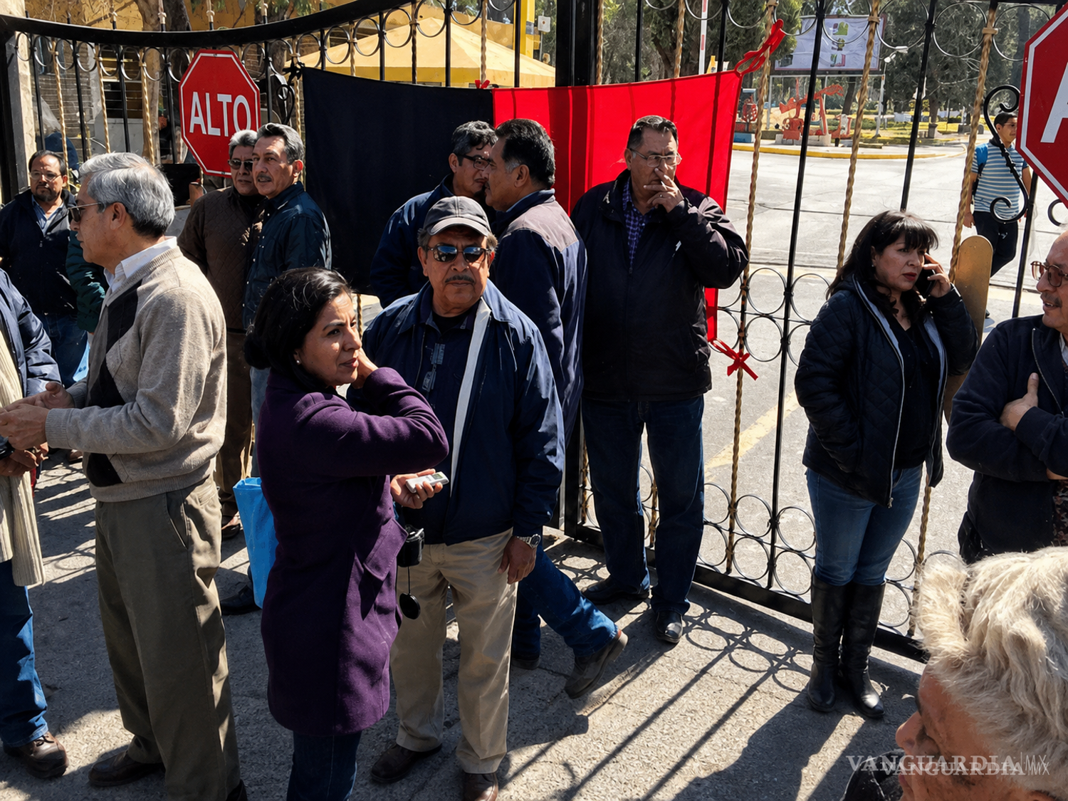 $!Trabajadores sindicalizados de la Universidad Autónoma Agraria Antonio Narro durante una protesta laboral. La institución se ha convertido en uno de los escenarios más persistentes de huelgas, negociaciones y defensa de los derechos laborales en Saltillo. También se han docuemntado casos de estudianets luchando por inconformidades como malas condiciones unievristarias, manejos irregulares de recursos y postras de lso rectores en turno.
