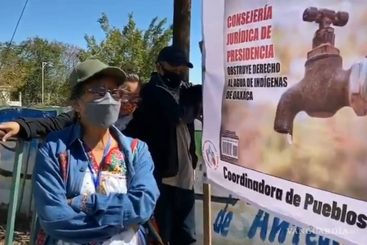Zapotecas exigen a López Obrador su derecho al agua