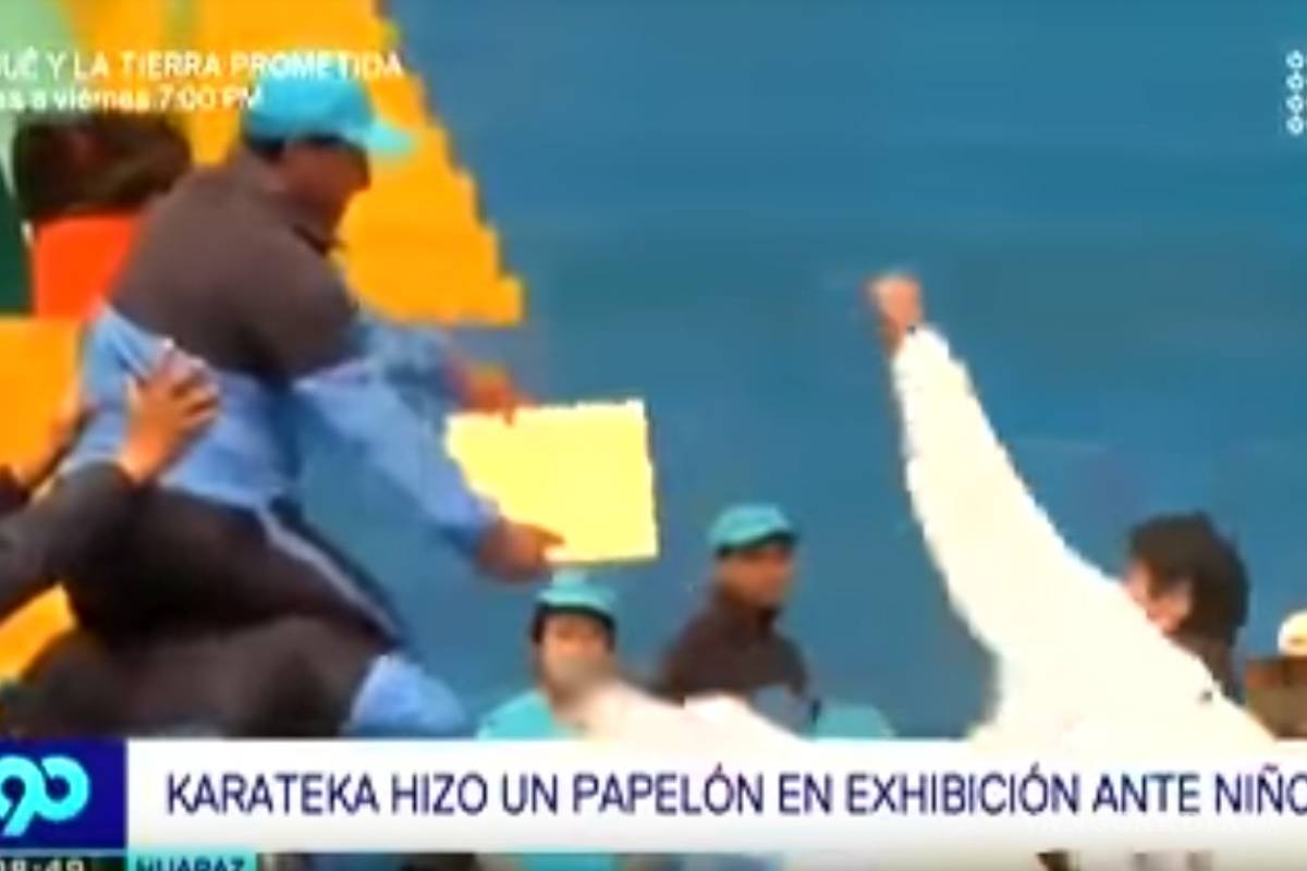 Karateca hace el ridículo en presentación