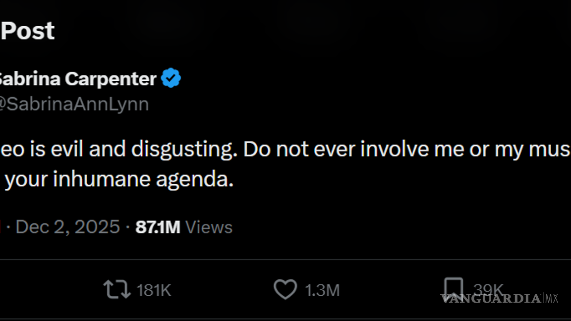 $!Casa Blanca usa canción ‘Juno’ de Sabrina Carpenter para campaña de deportaciones; artista lo reprueba