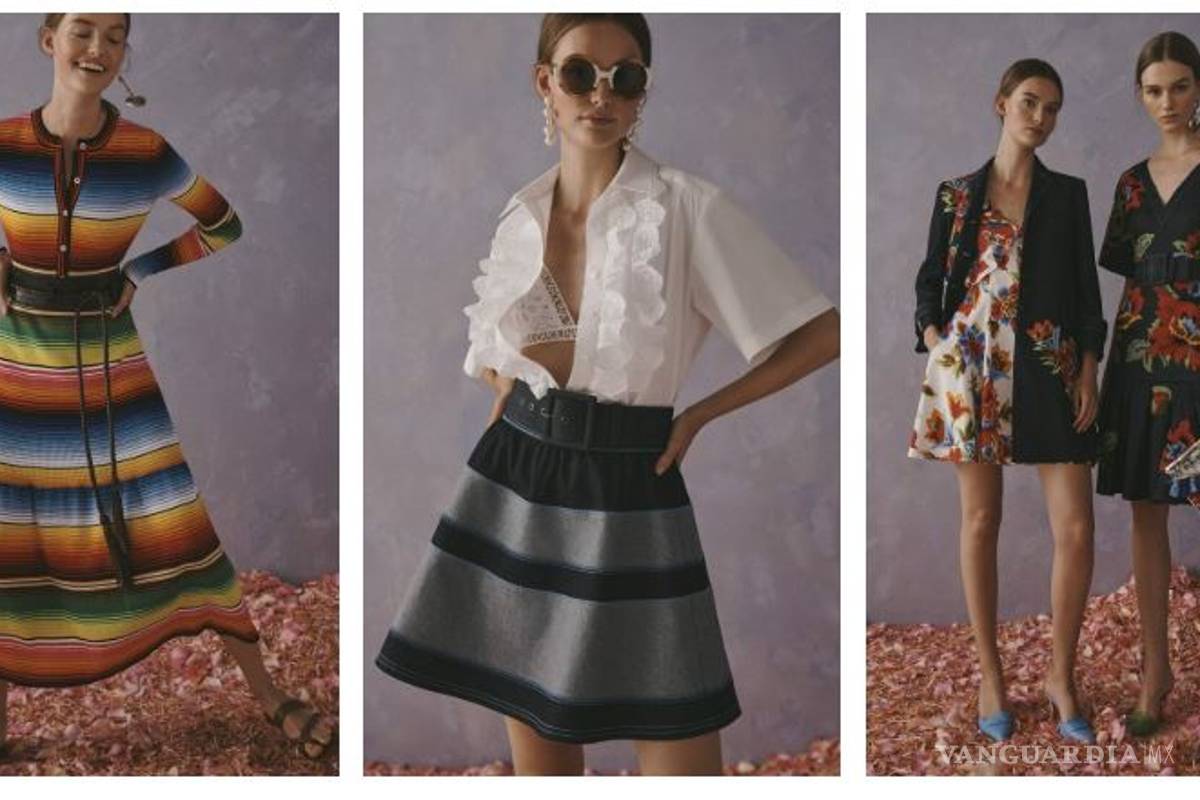 $!Sin dar crédito, Carolina Herrera usa sarape saltillense y México reclama por el plagio