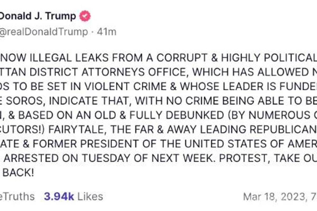 $!Trump afirma que el martes será arrestado por el caso de Stormy Daniels