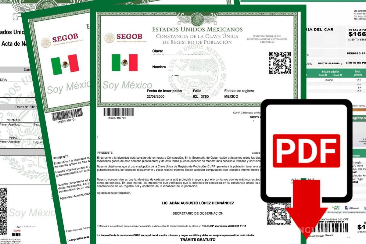 ¿Te piden la CURP, acta de nacimiento o necesitas tu recibo de luz?... Estos son los links que siempre debes tener a la mano para descargar los documentos en PDF y hacer pagos o trámites