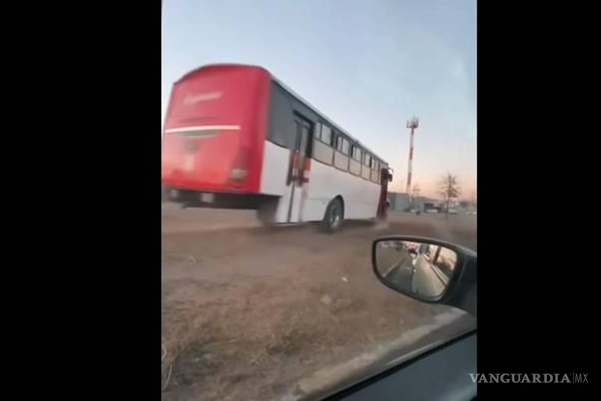 Captan en video peligrosa maniobra de ruta Express de Saltillo