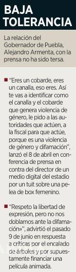 $!Plantea Alejandro Armenta, Gobernador de Puebla revisar ‘Ley Censura’