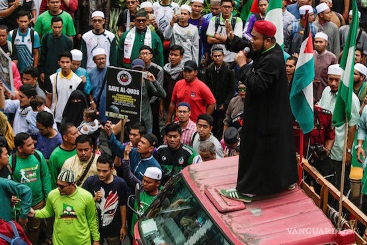 $!Miles protestan en Rabat, Indonesia y Malasia contra decisión de EU sobre Jerusalén