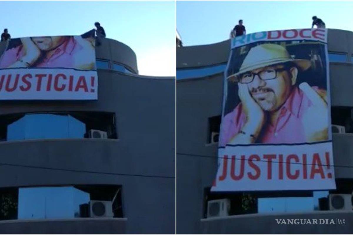 Colocan manta por Javier Valdez en cadena periodística en Sinaloa