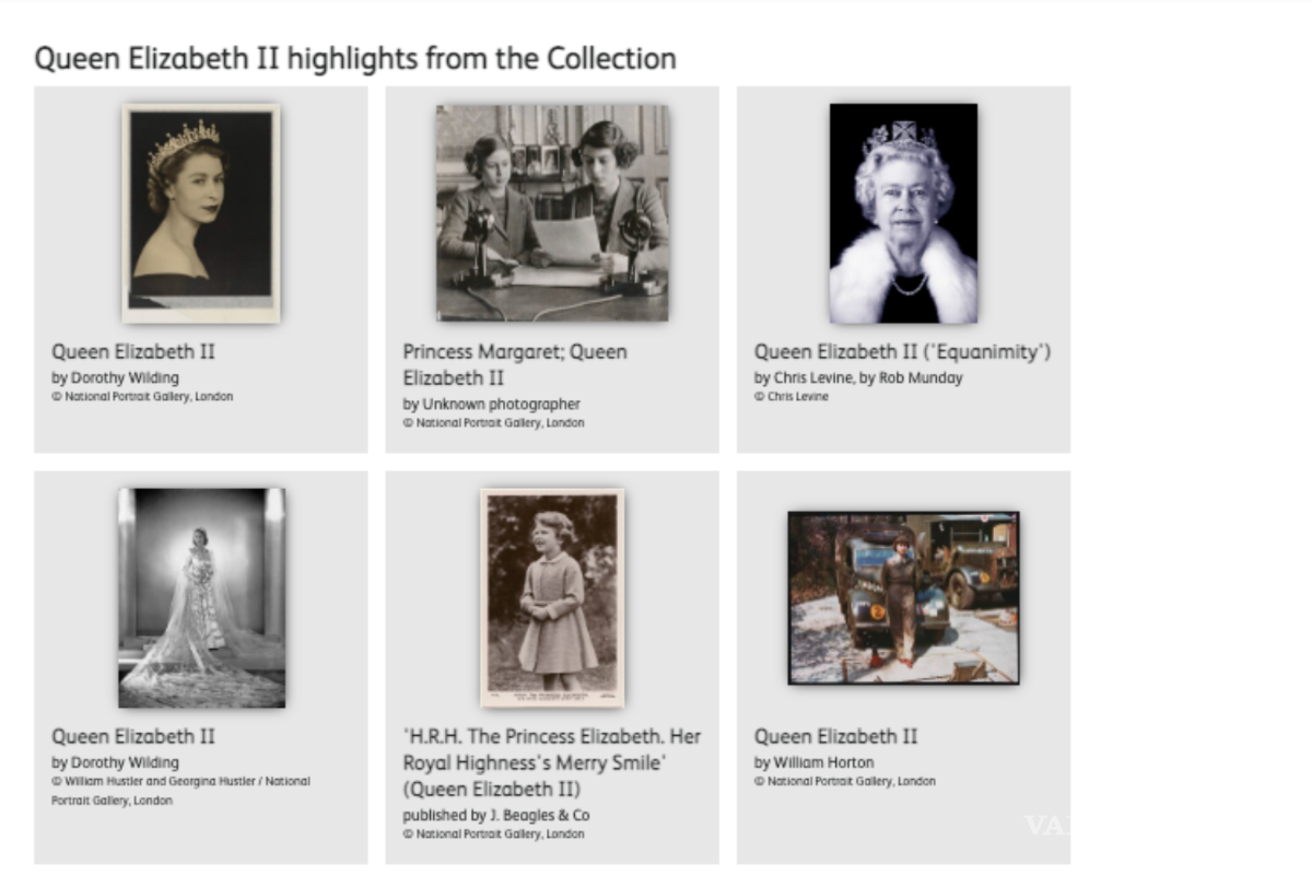$!La National Portrait Gallery exhibirá parte de los más de mil retratos de Isabel II para conmemorar sus 70 años en el trono y su Jubileo de Platino.