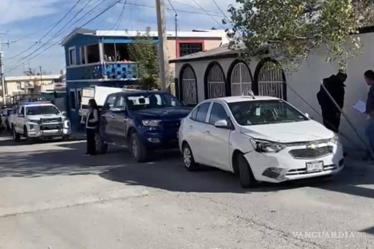 $!El vehículo Chevrolet Aveo involucrado presentó daños visibles tras el impacto .