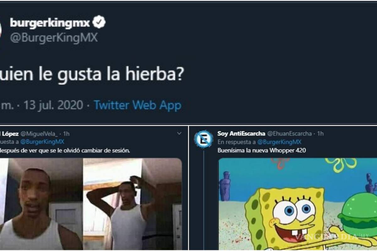 Burger King publica en Twitter “¿a quién le gusta la hierba?” y la red contesta con ola de MEMES