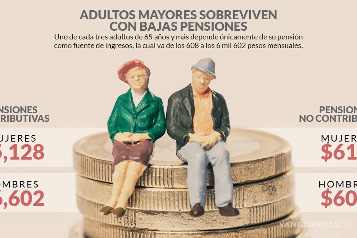 $!4.7 millones de ancianos en México sobrevive su vejez con una pensión mensual de 600 pesos