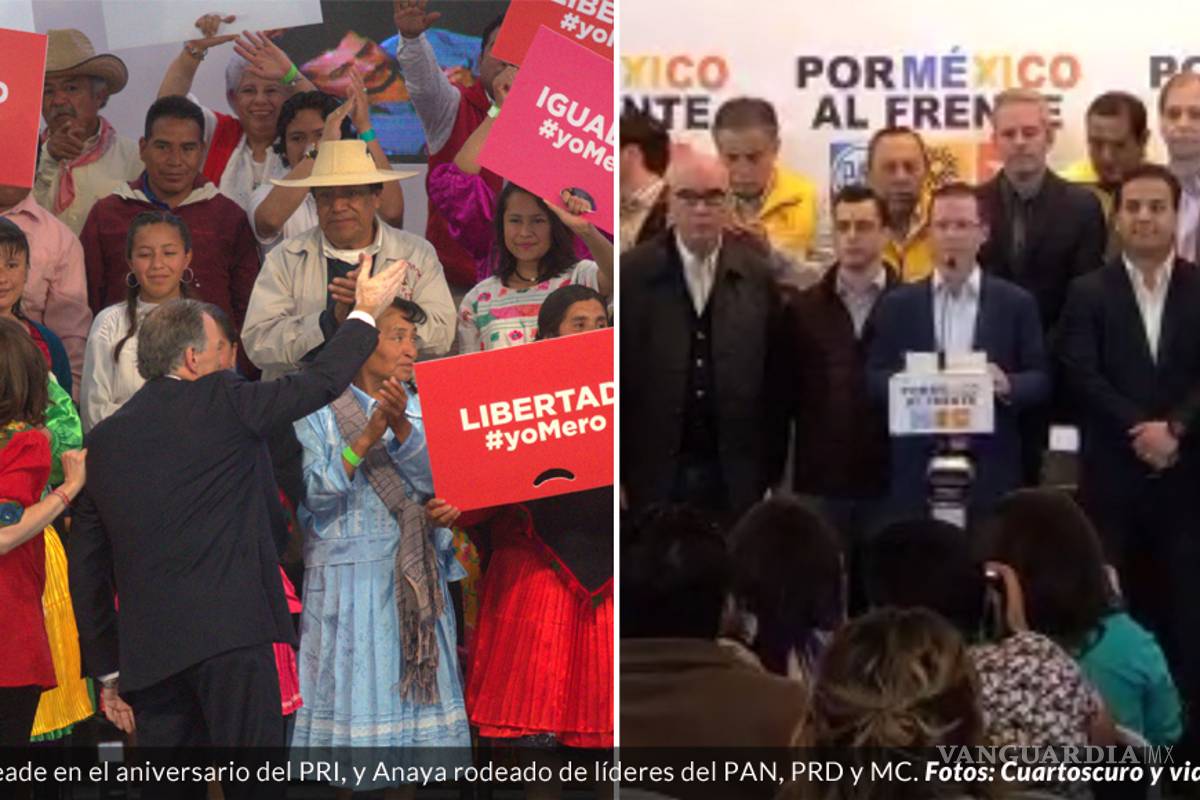 Anaya promete ir contra actos de corrupción con EPN; Meade: lava culpas y dinero con la elección