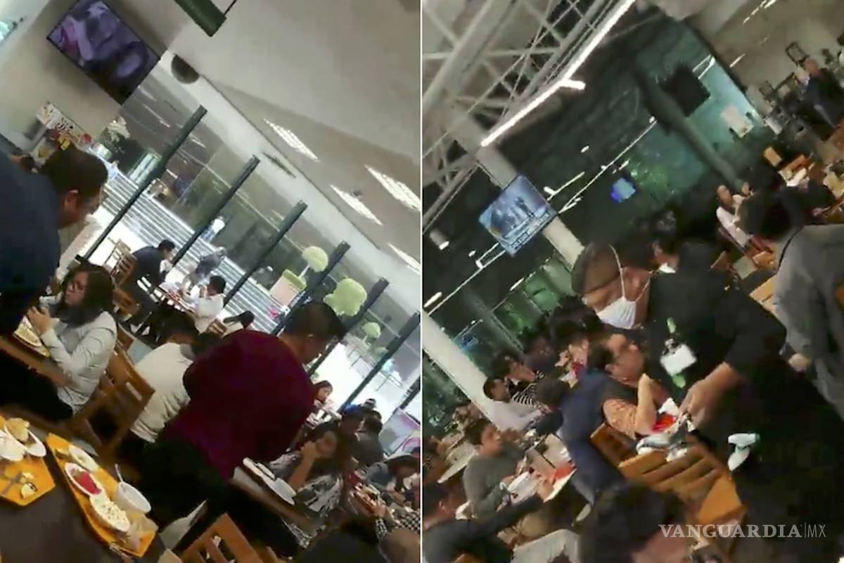 VIDEOS muestran comedor lleno de empleados en Grupo Salinas en medio de contingencia