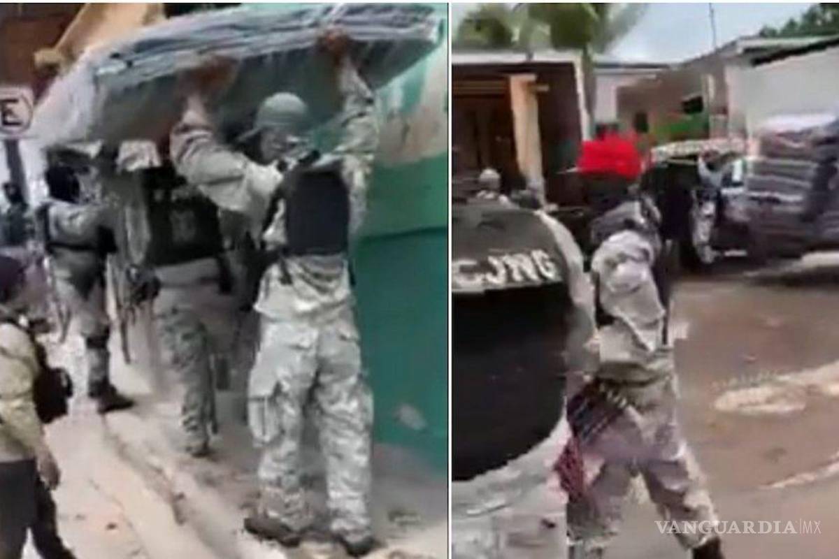 ¡Arriba papá Mencho!... Sicarios del CJNG reparten colchones, cobijas y despensas a afectados por lluvias (video)