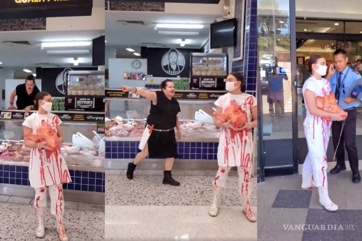 'Si usan carne de cerdo, son abusadores de animales': Mujer vegana protesta en carnicería de Australia