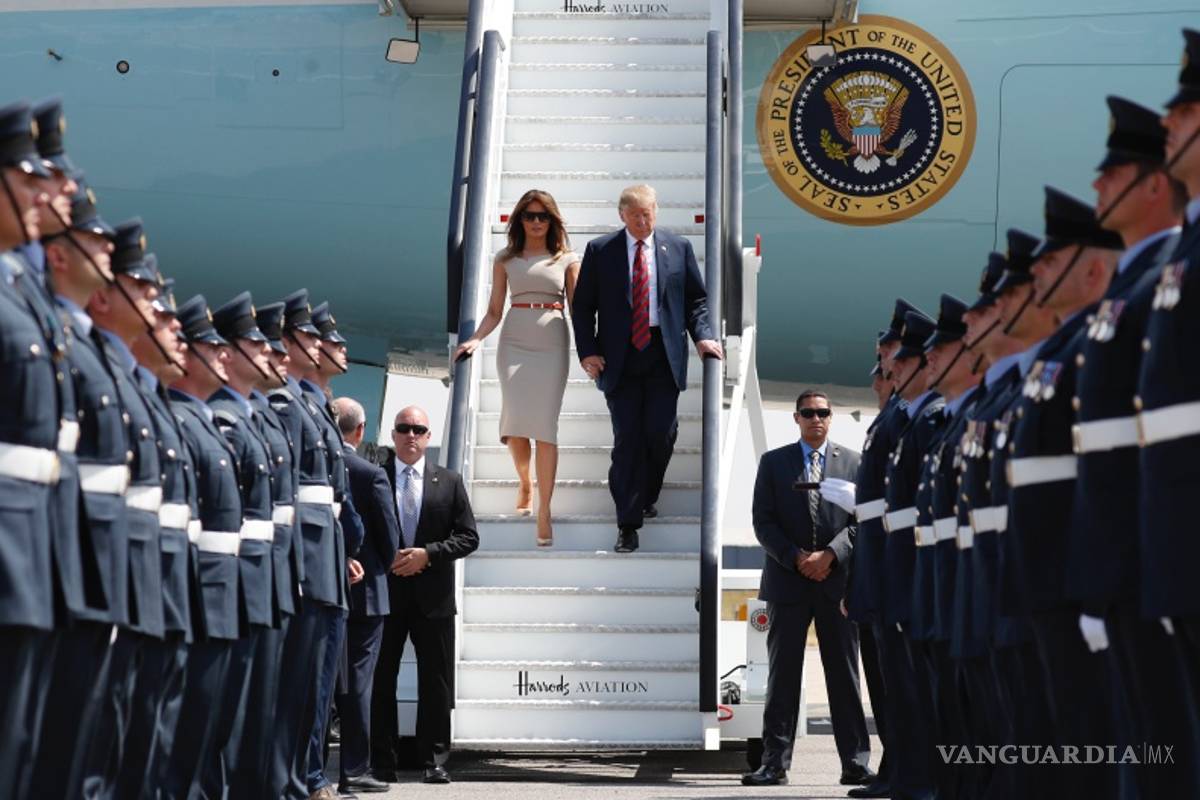Trump llega a Londres, inicia su primera visita oficial al Reino Unido