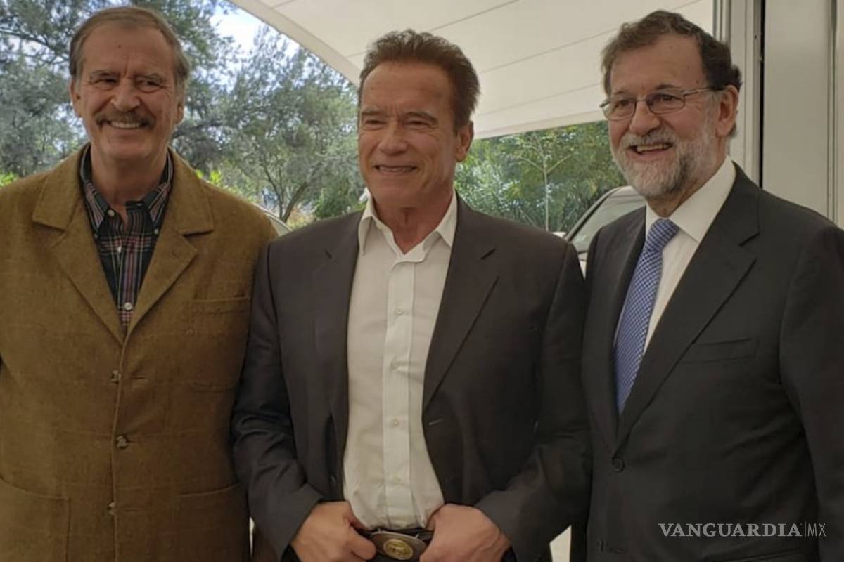 Se encuentran Vicente Fox y Arnold Schwarzenegger en foro empresarial