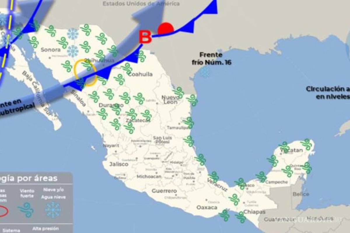 Sigue el calor en Coahuila en pleno invierno y con frente frío