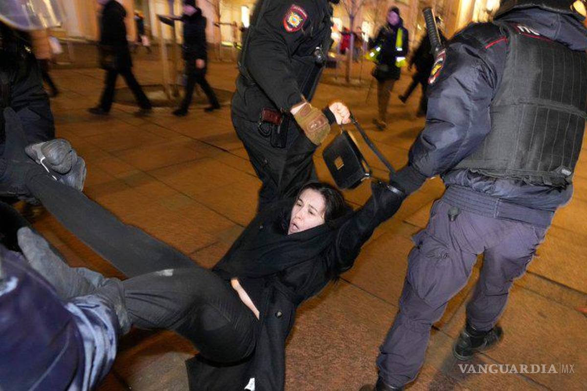 Más de 4 mil detenidos en Rusia durante protestas de este domingo contra invasión a Ucrania