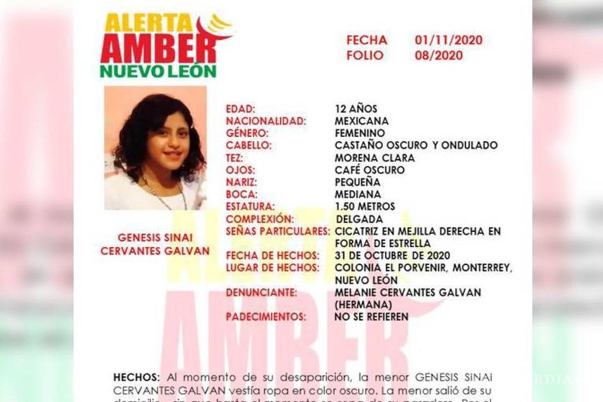 Niña de 12 años desaparece luego de salir a pedir dulces por Halloween en Monterrey