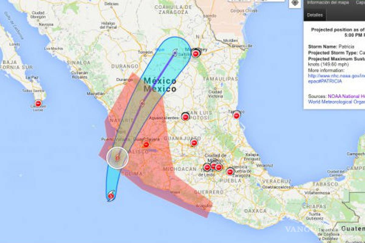 Google activa alertas públicas y mapas de crisis por 'Franklin'