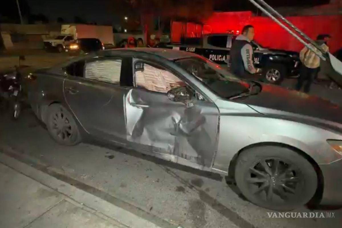 Saltillo: corte de circulación deja motociclista lesionado en la colonia Morelos