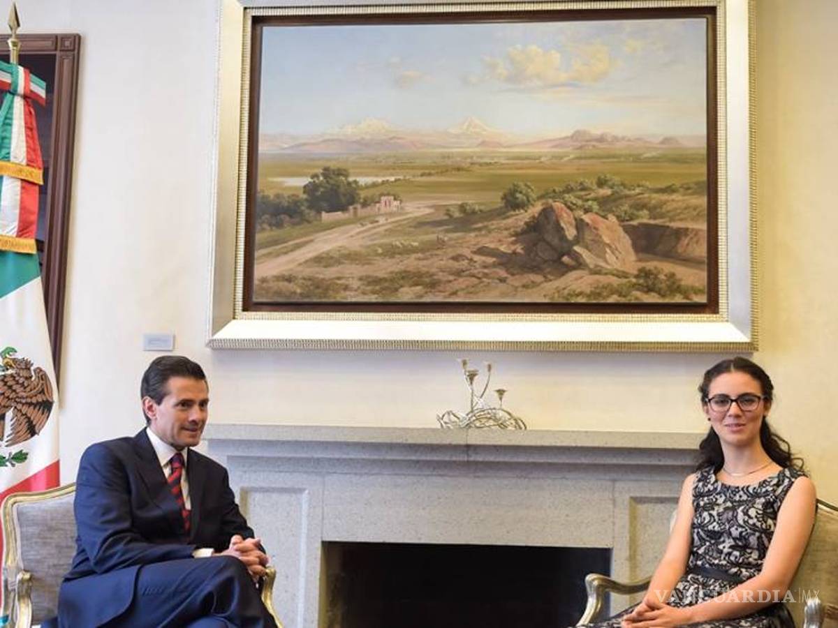 $!Recibe Peña Nieto a Olga Medrano (#LadyMatemáticas) en Los Pinos