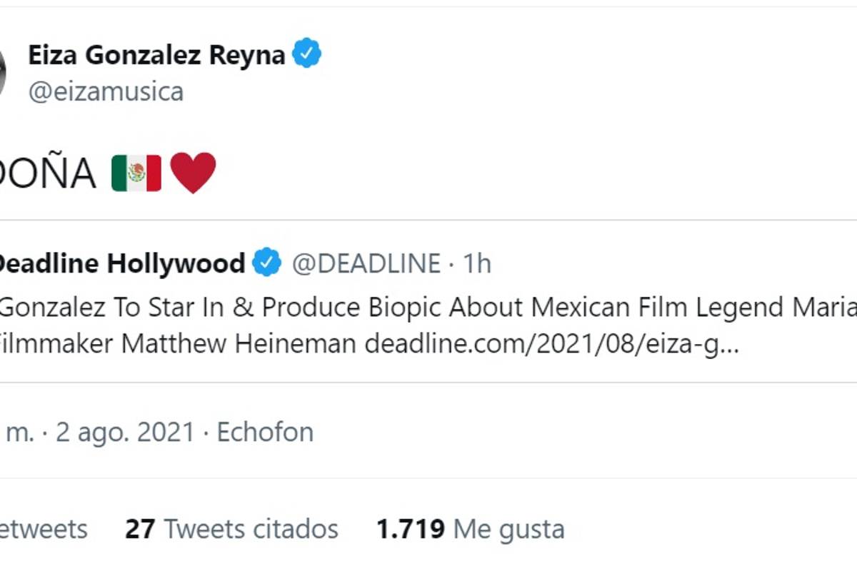 $!Eiza González interpretará a María Félix en filme biográfico