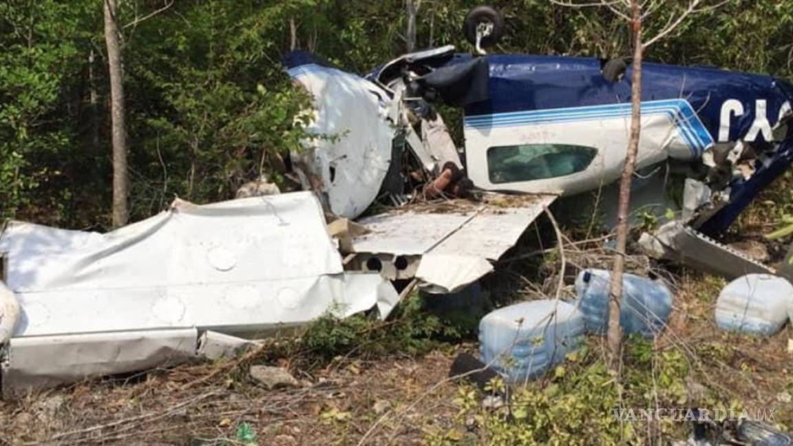 Dos muertos tras caída de avioneta en Quintana Roo