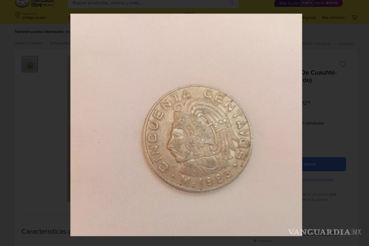 $!Una moneda de 50 centavos con la figura de Cuauhtémoc ha llamado la atención recientemente.