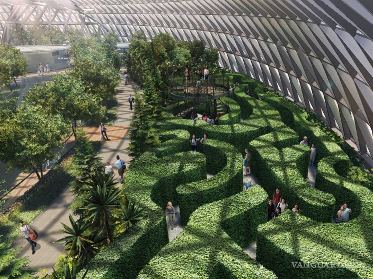 $!Aeropuerto Internacional de Changi en Singapur deja volar… la imaginación, tiene la cascada interior más alta del mundo