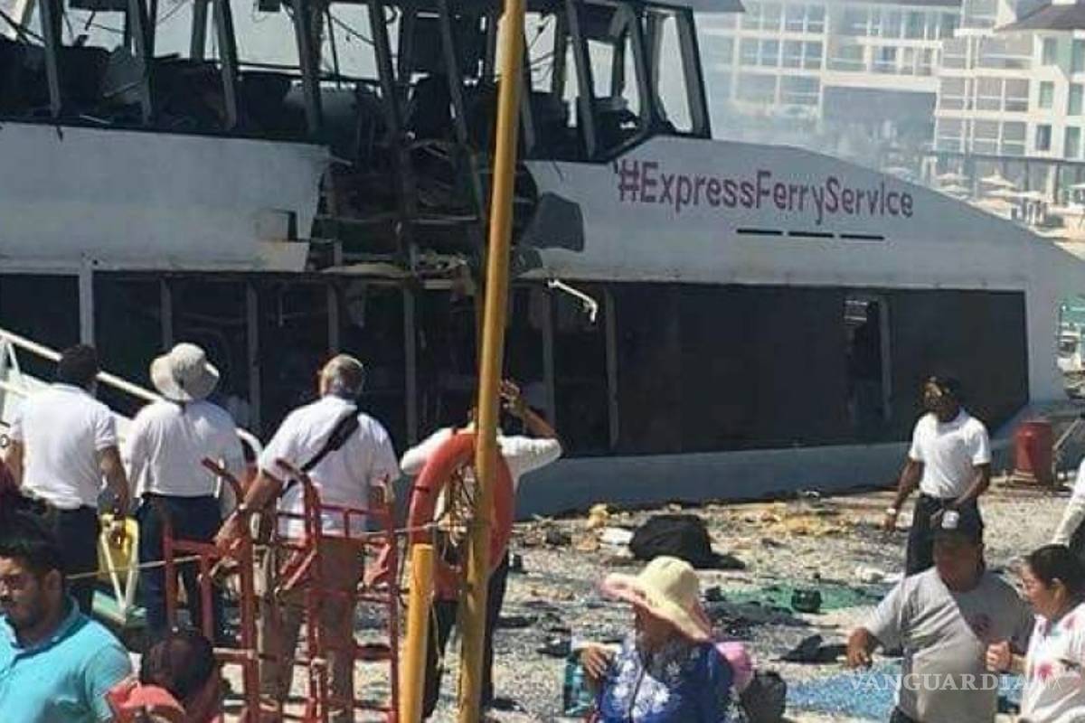 &quot;Posible atentado”, explosión del ferry en Playa del Carmen