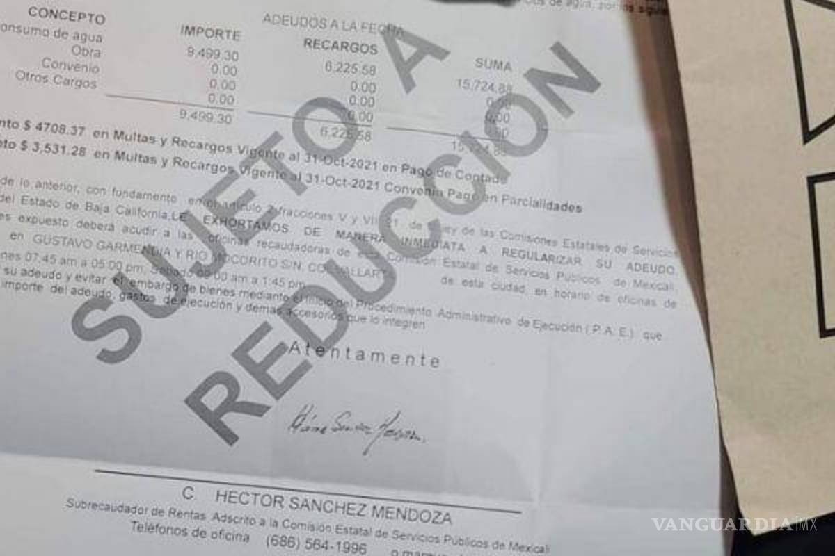 Con sobres de “El Juego del Calamar” notifican a deudores en Mexicali