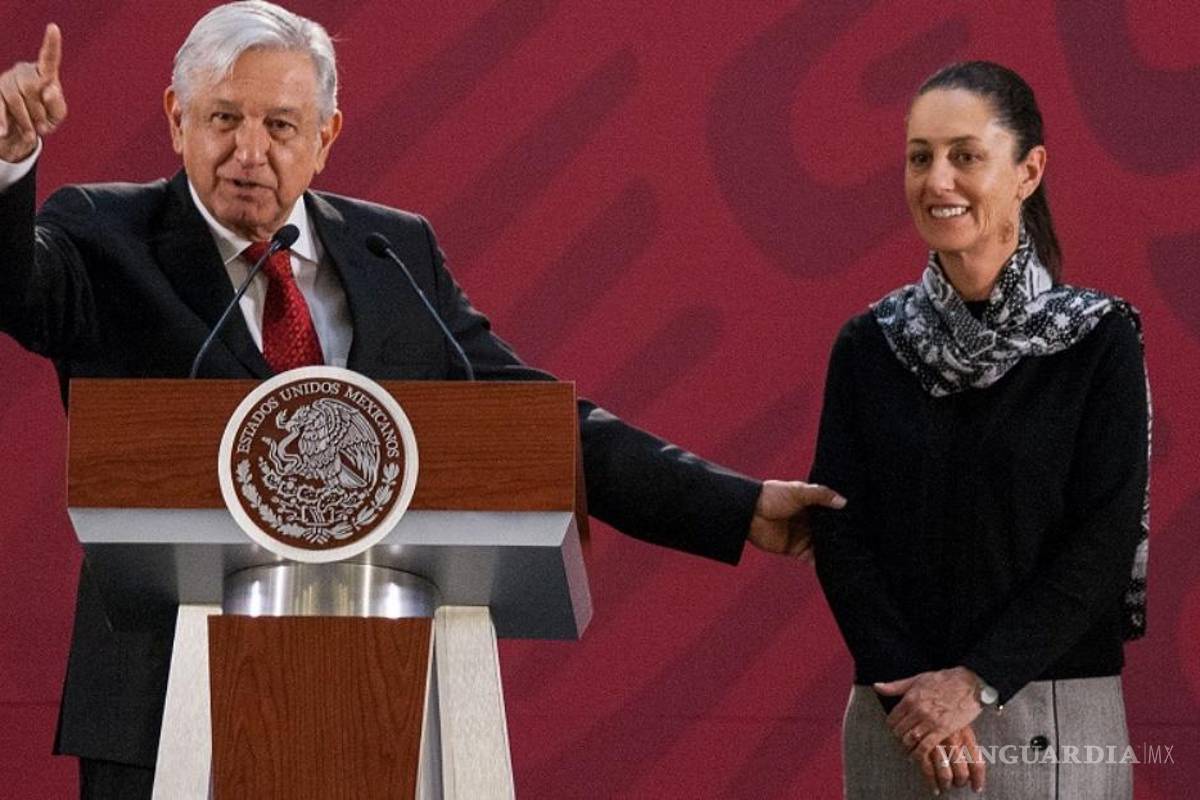 $!El expresidente Andrés Manuel López Obrador, y Claudia Sheinbaum, ex jefa de gobierno de la Ciudad de México, durante la conferencia matutina.