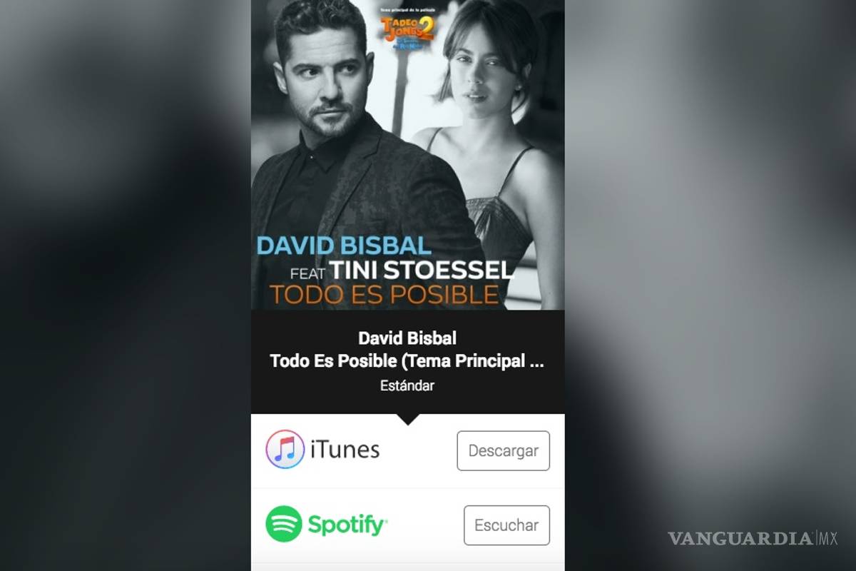 Bisbal y Tini lanzan la canción oficial de &quot;Tadeo Jones 2”