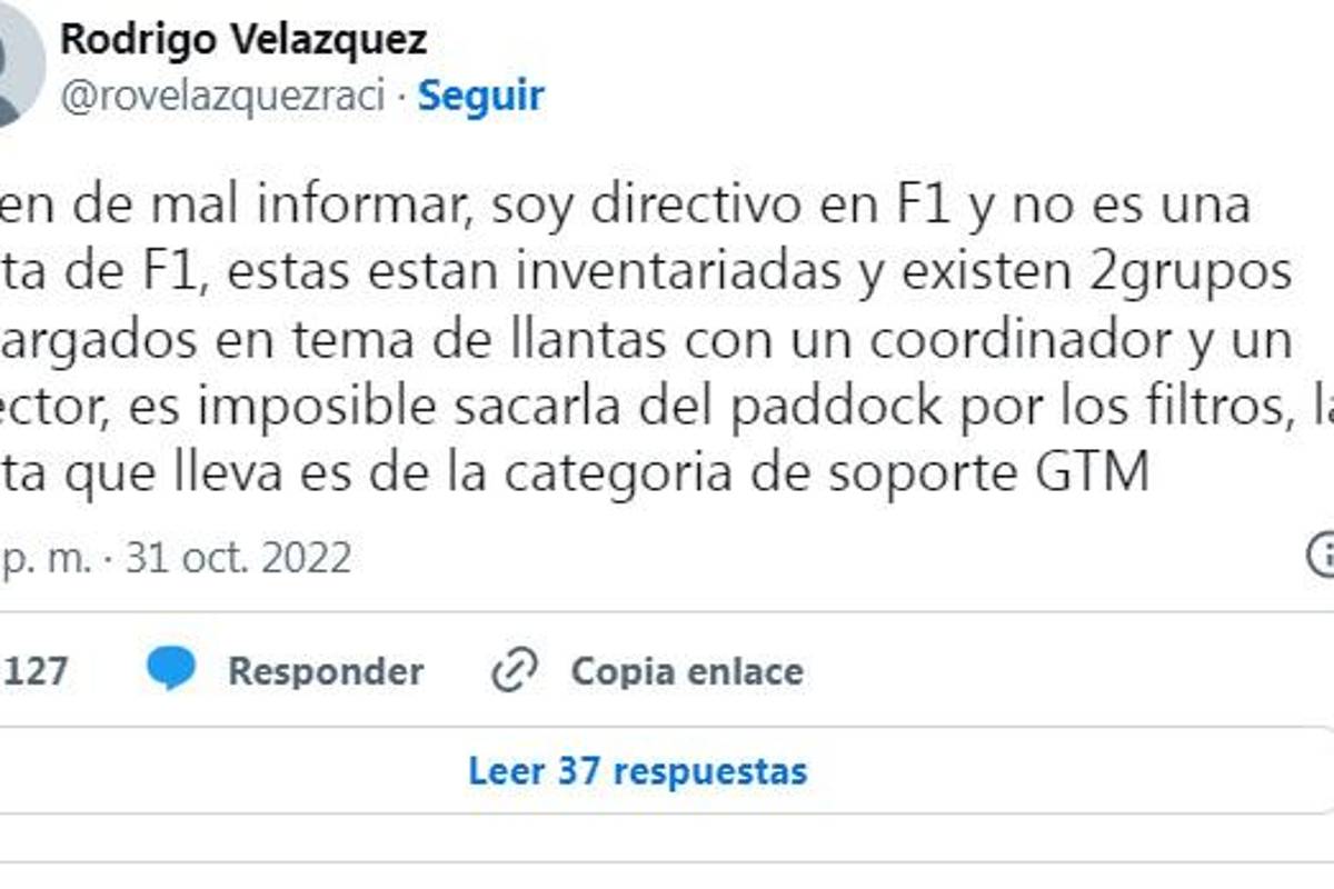 $!¿Realmente un fan de la F1 se llevó una llanta del GP de México? ¡Esto fue lo que pasó!