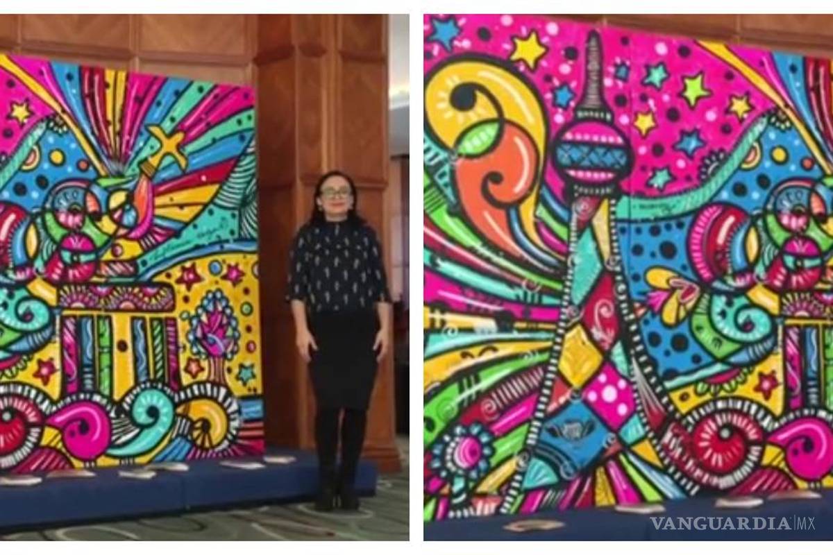 Mural de artista mexicana es el símbolo en congreso mundial en Berlín