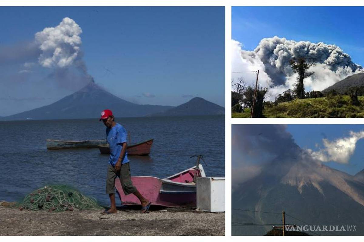 Tres grandes volcanes rugen en Centroamérica