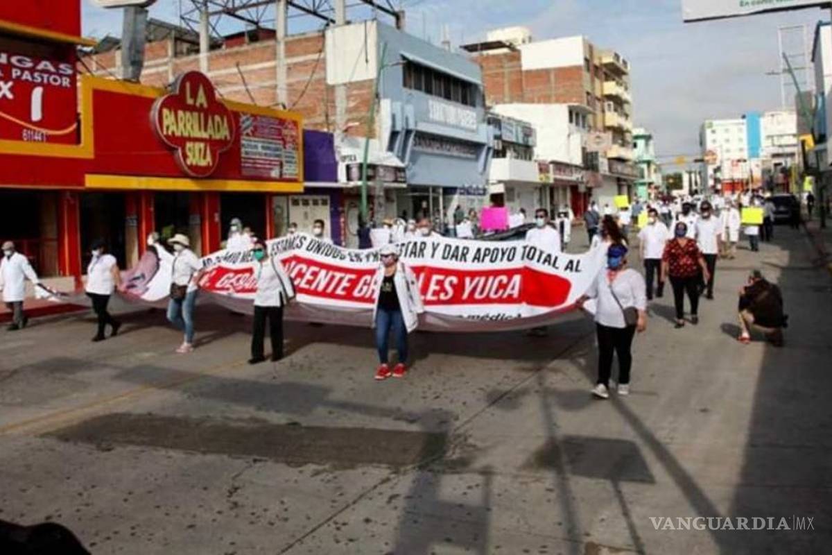 $!Con marchas y plantones exigen liberar a médico de Chiapas acusado de abuso de autoridad
