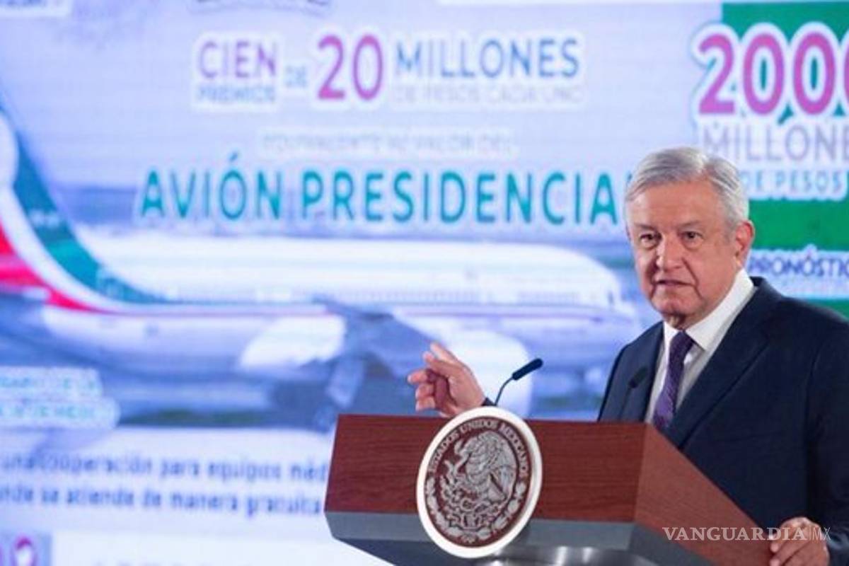Premios en rifa de AMLO serán libres de impuestos... pero no será el avión