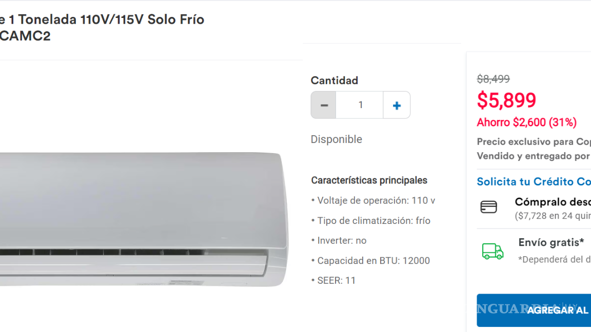 $!Coppel: Estos son los aires acondicionados con los mejores descuentos para enfrentar el calor de la Canícula